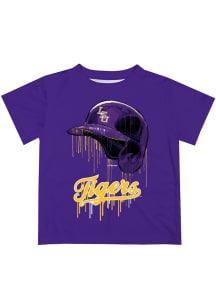 Vive La Fete LSU Tigers Infant Dripping Helmet Short Sleeve T-Shirt Purple