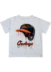 Vive La Fete Oklahoma State Cowboys Infant Dripping Helmet Short Sleeve T-Shirt White