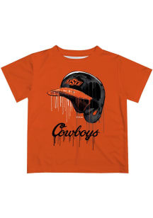 Vive La Fete Oklahoma State Cowboys Infant Dripping Helmet Short Sleeve T-Shirt Orange