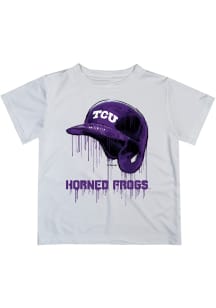 Vive La Fete TCU Horned Frogs Infant Dripping Helmet Short Sleeve T-Shirt White