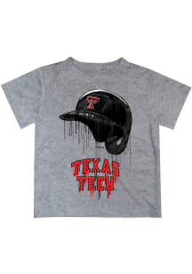 Vive La Fete Texas Tech Red Raiders Infant Dripping Helmet Short Sleeve T-Shirt Grey