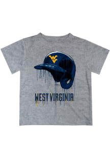 Vive La Fete West Virginia Mountaineers Infant Dripping Helmet Short Sleeve T-Shirt Grey