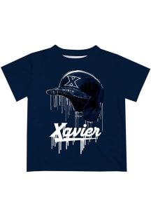Vive La Fete Xavier Musketeers Infant Dripping Helmet Short Sleeve T-Shirt Blue