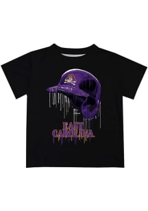 Vive La Fete East Carolina Pirates Toddler Black Dripping Helmet Short Sleeve T-Shirt