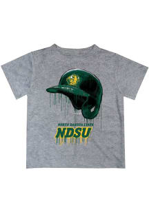 Vive La Fete North Dakota State Bison Toddler Grey Dripping Helmet Short Sleeve T-Shirt