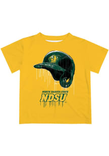 Vive La Fete North Dakota State Bison Toddler Yellow Dripping Helmet Short Sleeve T-Shirt