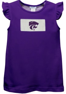 Vive La Fete K-State Wildcats Toddler Girls Purple Mia T-Shirt Short Sleeve Dress