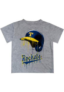 Vive La Fete Toledo Rockets Toddler Grey Dripping Helmet Short Sleeve T-Shirt
