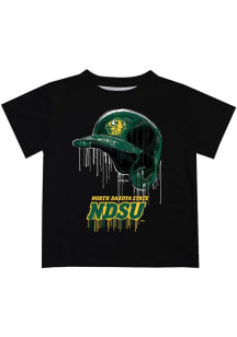 Vive La Fete North Dakota State Bison Youth Black Dripping Helmet Short Sleeve T-Shirt