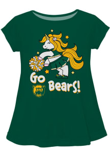 Vive La Fete Baylor Bears Infant Girls Unicorn Blouse Short Sleeve T-Shirt Green