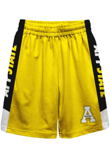 Vive La Fete Appalachian State Mountaineers Toddler Gold Mesh Athletic Bottoms Shorts