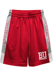 Vive La Fete Boston Terriers Youth Red Mesh Athletic Shorts