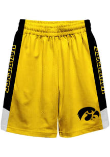 Vive La Fete Iowa Hawkeyes Youth Gold Mesh Athletic Shorts
