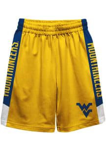 Vive La Fete West Virginia Mountaineers Youth Gold Mesh Athletic Shorts