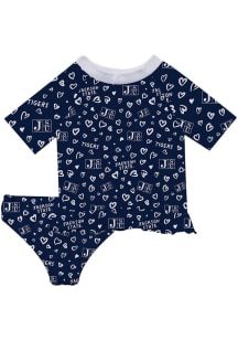 Vive La Fete Jackson State Tigers Toddler Girls Blue Rash Guard Short Sleeve T-Shirt