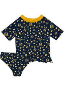 Vive La Fete Murray State Racers Toddler Girls Blue Rash Guard Short Sleeve T-Shirt