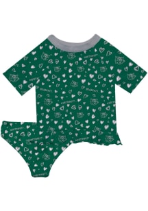 Vive La Fete Northwest Missouri State Bearcats Toddler Girls Green Rash Guard Short Sleeve T-Shirt