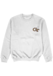 Vive La Fete GA Tech Yellow Jackets Toddler White Impressions Long Sleeve Crew Sweatshirt