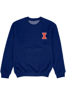 Vive La Fete Illinois Fighting Illini Toddler Blue Impressions Long Sleeve Crew Sweatshirt
