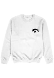 Vive La Fete Iowa Hawkeyes Toddler White Impressions Long Sleeve Crew Sweatshirt