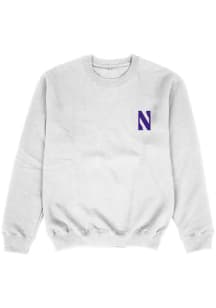 Vive La Fete Northwestern Wildcats Toddler White Impressions Long Sleeve Crew Sweatshirt