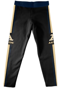 Vive La Fete Akron Zips Infant Girls Black Stripe Bottoms Leggings