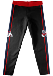 Vive La Fete Fresno State Bulldogs Infant Girls Black Stripe Bottoms Leggings