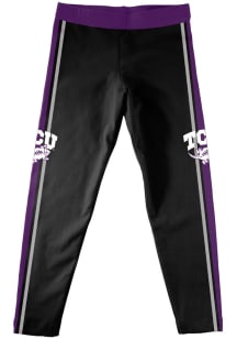 Vive La Fete TCU Horned Frogs Toddler Black Stripe Bottoms Leggings