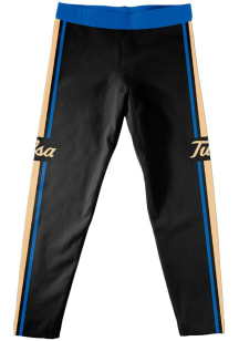 Vive La Fete Tulsa Golden Hurricane Toddler Black Stripe Bottoms Leggings