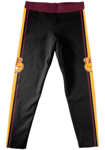 Vive La Fete Minnesota Golden Gophers Girls Black Stripe Style Bottoms Leggings