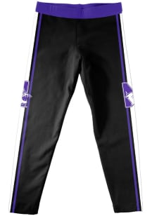 Vive La Fete Northwestern Wildcats Girls Black Stripe Design Bottoms Leggings