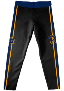 Vive La Fete Pitt Panthers Girls Black Stripe Bottoms Leggings