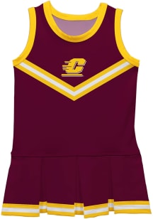 Vive La Fete Central Michigan Chippewas Toddler Girls Maroon Britney Dress Sets Cheer