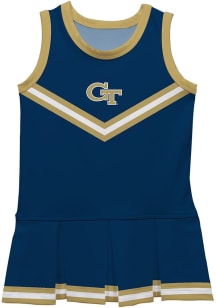 Vive La Fete GA Tech Yellow Jackets Toddler Girls Blue Britney Dress Sets Cheer