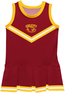 Vive La Fete Iowa State Cyclones Toddler Girls Maroon Britney Dress Sets Cheer