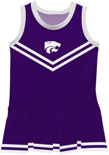 Vive La Fete K-State Wildcats Toddler Girls Purple Britney Dress Team Graphic Sets Cheer Dress