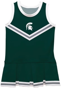 Vive La Fete Michigan State Spartans Toddler Girls Green Britney Dress Sets Cheer