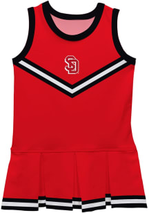 Vive La Fete South Dakota Coyotes Toddler Girls Red Britney Dress Sets Cheer