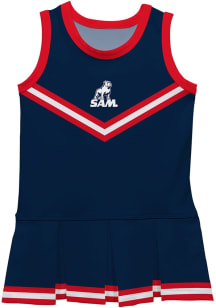 Vive La Fete Samford University Bulldogs Toddler Girls Navy Blue Britney Dress Sets Cheer