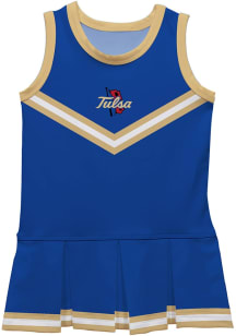 Vive La Fete Tulsa Golden Hurricane Toddler Girls Blue Britney Dress Sets Cheer