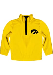 Vive La Fete Iowa Hawkeyes Toddler Gold Impressions Long Sleeve Qtr Zip