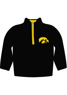 Vive La Fete Iowa Hawkeyes Toddler Black Impressions Design Long Sleeve Qtr Zip