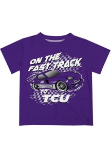 Vive La Fete TCU Horned Frogs Infant Fast Track Short Sleeve T-Shirt Purple