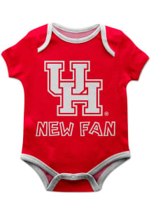 Vive La Fete Houston Cougars Baby Red New Fan Short Sleeve One Piece