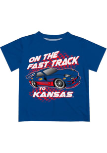 Vive La Fete Kansas Jayhawks Infant Fast Track Short Sleeve T-Shirt Blue