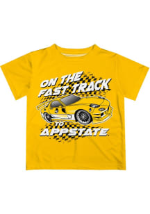 Vive La Fete Appalachian State Mountaineers Toddler Gold Fast Track Short Sleeve T-Shirt