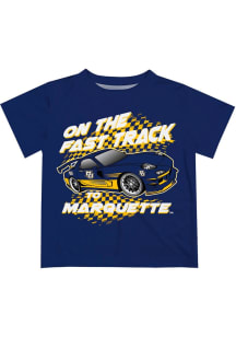 Vive La Fete Marquette Golden Eagles Toddler Navy Blue Fast Track Short Sleeve T-Shirt