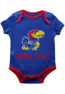 Vive La Fete Kansas Jayhawks Baby Blue New Fan Short Sleeve One Piece