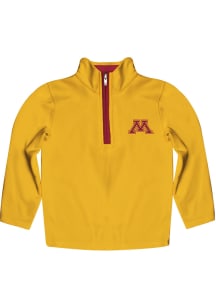Vive La Fete Minnesota Golden Gophers Toddler Gold Impressions Design Long Sleeve Qtr Zip