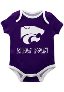 Vive La Fete K-State Wildcats Baby Purple New Fan Short Sleeve One Piece